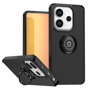 Frosted Skin Feel Ring Holder Shockproof Case For Xiaomi Redmi Note 14 15 13 12 11 10 Pro Plus Car Rotating Bracket Bumper Cover