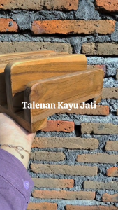 Rak Piring Jati Natural Organizer Piring Elegan 20x16x10 cm