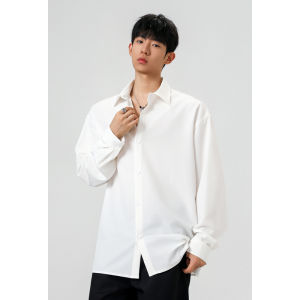 Mens Shirts Men Clothing Shirt Big Size Simple Design Long Sleeve Casual Comfortable Fashion Fit Large Tall Gentlemen