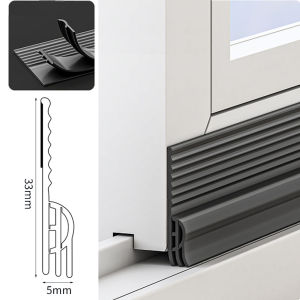 2/4M TPE Sliding Window Seal Strip Anti-Cold Sound Insulation Triple Windproof Self-Adhesive Door Weatherstrip