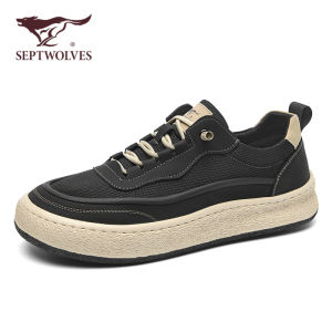 Septwolves Mens Casual Shoes 2025 New Winter Fashion Sport Shoes Breathable Comfortable All-Match Mid-Heel Round-Toe Rubber Outsole