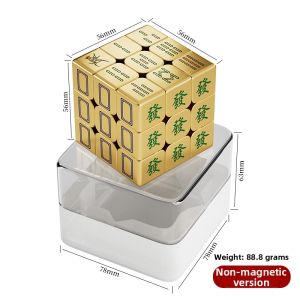 Zcube | Magnetic Golden Three-tier Mahjong Cube Puzzle