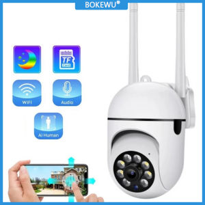 BOKEWU WiFi IP Security Camera PTZ Outdoor HD Full Color Surveillance Wireless Auto Tracking Indoor Outdoor Video Monitor