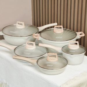 BOREINE Vanella Non Stick Granite 30cm Stirfry Wok Deep Fry Pan Kuali Batu Granite Original