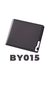 Dompet Lipat Pria Bahan Kulit PU Dompet Fashion Motif Polos Men Wallet Quality - BY015