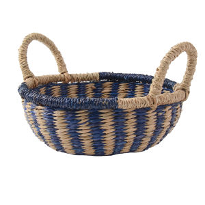Colorful Oakliving Seagrass Woven Basket Snack Desktop Miscellaneous Storage Basket African Elements INS Style Decoration