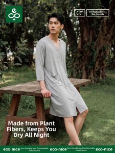 econice | Silky Smooth Mens Sleep Dress Robe