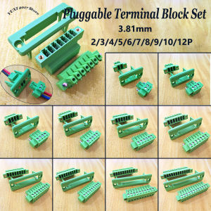 1Set Pitch 3.81mm 2P/3P/4P/5P/6P/8P/9P/10P/11P/12P Pluggable Terminal Block Connector Solderless Male Female Panel Mount