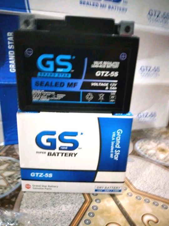 Aki kering original motor revo absolute gs grand star gtz-5s 12v 5ah