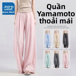 Jeanswest | Quần Rộng Cạp Cao Vải Lụa Băng Mùa Hè Phong Cách Yamamoto Cho Nữ