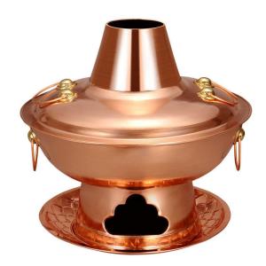 DIHUANTUO | Handmade Wooden Brass Pot for Charcoal Stove