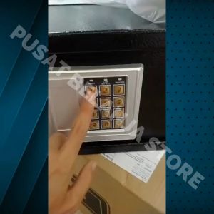 BERGARANSI TaffGUARD Kotak Brankas Penyimpanan Uang Ukuran Jumbo Tahan Api Password 43x35x20cm