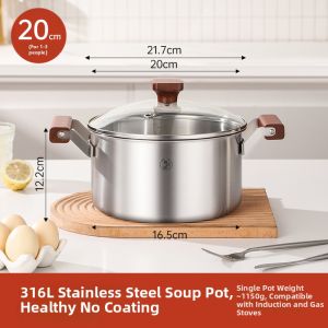 YIYIPAI | Multi-use Stainless Steel Soup Pot Food Grade Thickened