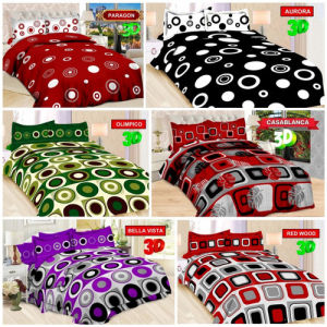 (BISA COD) Sprei BONITA 180x200 Motif Terbaru Minimalis 3D Disperse BANTAL 2