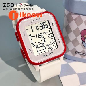 I know Hello Kitty 2025 Waterproof Night Light Multi-Function Digital Watch for Junior & Senior High School Students - Sanrio Official License