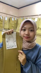 **【COD】 Pola Blouse Wanita Lengan Balon Melinda | Pola Baju Wanita Lengkap | Pola Instan | Pola Jiplak | Pola Jahitan Lengkap Firdaus Busana**