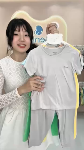 Set áo cộc quần dài BENTY màu trơn basic chất liệu mềm mịn mát cho bé đồ mặc ngủ bé trai bé gái