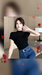 4 สี ผ้านิ่มเด้ง เสือยืดแขนกุดคอสูง ทรงสวย คลาสฟูชา กันแดง ส่วนบรรจุภัณฑ์