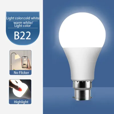8PCS LED Bulb E27 B22 E14 AC220/110V 3W 6W 9W 12W 15W 18W Brightness and Low Energy Consumption Living Room Home LED Light Bulbs