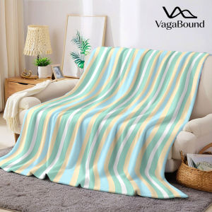BILIBILI | Mint Wavy Stripe Flannel Blanket Warm Soft Halloween Christmas Decorative Couch Warm Cozy All-Season Gift