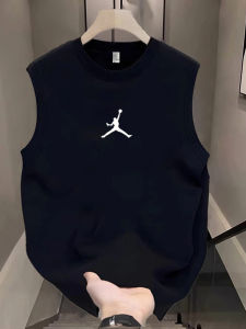 American Style Casual Loose Mens Cotton Vest Summer Sporty Sleeveless Basketball Theme T-Shirt Sweatshirt Breathable Moisture Wicking