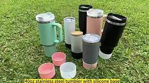 Non-Slip Cup Sleeve for 30/40oz Tumbler Water Bottle Silicone Boot Bottom Sleeve Cover Cup Protective Sleeve Accessories