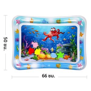 Inflatable Tummy Time Baby Play Mat ทารกเบาะน้ํา Early Education Interactive ของเล่นเด็กสําหรับเด็กวัยหัดเดิน Sensory Development