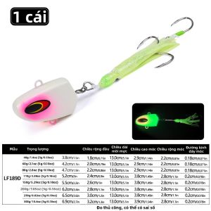 PROBEROS Mồi Câu Cá Biển Sâu 40g-300g Có Ba Móc Câu Phát Sáng Dùng Cho Câu Cá Trên Thuyền Và Bãi Biển