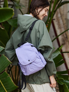 MYEDITION | Ultra-Light Myedition Backpack Crossbody Bag Single Shoulder Bag Travel Student 3-in-1 Small Backpack Artistic Style Detachable Strap