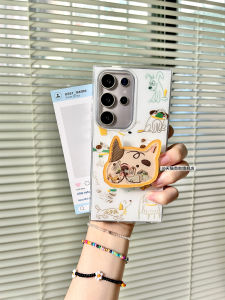 Cute White Background Samsung S25 Ultra Phone Case Protective Hard Shell Anti-Fall Design for S24 plus S23FE S22U S21A55A54A16 Note20