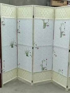 Eco-Friendly Rustic Mobile Room Divider Folding