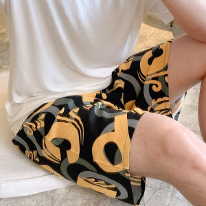 Cotton Silk Pajama Pants Mens Thin Minimalist Shorts Summer Casual Shorts Print Letters Extra Large Artificial Cotton Pants