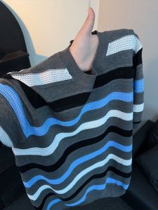 NANSSE | Color Stripe Knitted T-shirt Loose Fit High Class