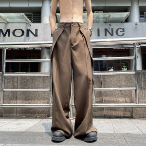 Mens Summer Thin Drapey Casual Pants Straight Leg Loose Fit Teenage Trendy Fashion Korean Style Chinese Style Long Trousers
