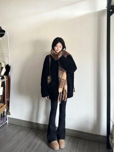 High Waist Straight Leg Black Jeans Womens Slim Fit Long Pants Autumn 2024 New Style Korean Style Commute Fashion