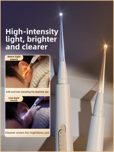 MENGYUXI | Glowing Visual Ear Spoon for Babies and Kids Soft Silicone Tip