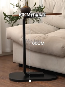 Movable small side table for sofas modern minimalist bedside table bedroom nightstand/storage unit mini side table for the living room compact computer desk with an iron frame small leisure table for the balcony.