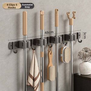 XIANGCAI | Wall Mount Broom Hanger Multi-use