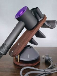  Hair Dryer Solid Wood Stand Desktop No Drilling HD15 HD08 HD16 Storage Rack Household Universal Accessory Organizer