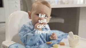 Tidytot เสื้อกันเปื้อนดูดโต๊ะ แขนยาว cover&catch bib