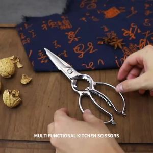 Chicken Bone Kitchen Scissors Stainless Steel Poultry Shears Multifunctional Duck Fish Cutter Removable Turkey Meat BBQ Scissors