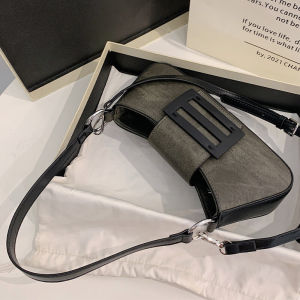 French Underarm Womens Bag Spring Summer New Fashion Versatile Crossbody Bag Single Shoulder Bag Soft PU Magnetic Buckle Closure