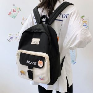 NALLCHEER กระเป๋าเป้ กระเป่าสะพายผญ กระเป๋านักเรียนหญิง กระเป๋าเป้นักเรียน กระเป๋านักเรียนหญิง nylon