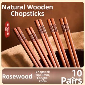 WANGMAZI | Antibacterial Antifungal Non-slip Heat Resistant Rosewood Chopsticks