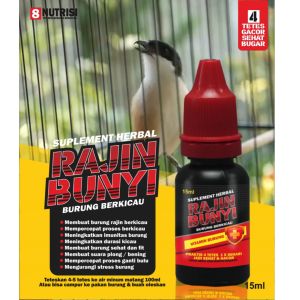 VITAMIN BURUNG BERKICAU - RAJIN BUNYI GACOR - SPESIAL CENDET BISA DI TETESKAN MAKANAN DAN AIR MINUM BURUNG