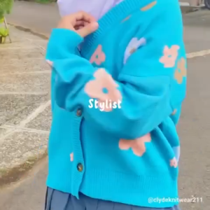 cardigan lengan pendek cyrus atasan wanita  knit Premium