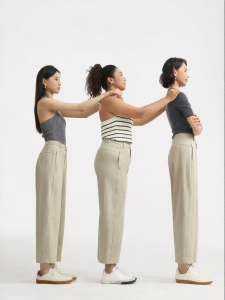 HIPPIE MISS | Boho Style Khaki Linen Blend Womens Harem Pants