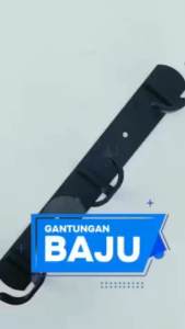 Flusso Gantungan Baju 3 Kait Kapstok Stainless Bahan Stainless Free Sekrup | 2051 2052