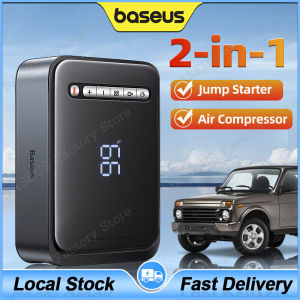 (Local-Stock)BASEUS 2 in 1 Car Jump Starter Power Bank Portable Air Compressor Inflator Pump Power Station 1000A Battery Starter Auto Booster