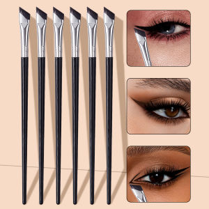 Bộ 6 Cọ Kẻ Mắt Góc Chuyên Nghiệp Cọ Trang Điểm Mắt Tinh Xảo Dụng Cụ Trang Điểm Chân Mày Chuyên Nghiệp Chất Liệu Sợi Len Tay Cầm Nhựa